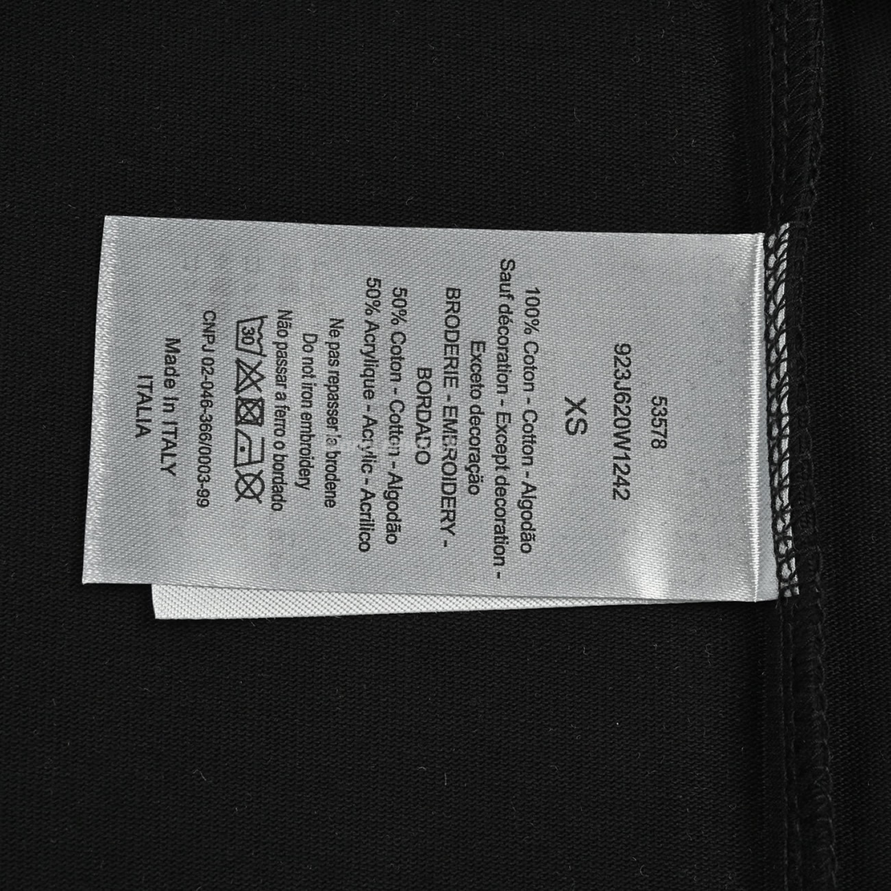 Dior Classic Letter Pin Embroidered Round Neck Short Sleeved T Shirt (2) - www.newkick.vip